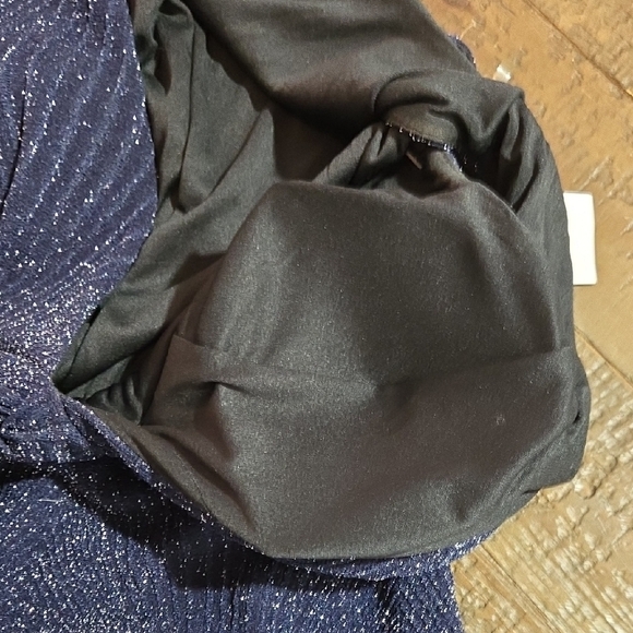 NWT Large Fitted Bodycon Midnight Glitter Dress Party Cocktail Stretchy Holiday - Picture 8 of 8